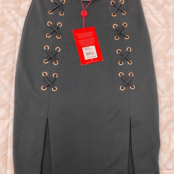 👉🏼SOLD👈🏼 OU Women True Religion Skirt Black size XS - Picture 2 of 7